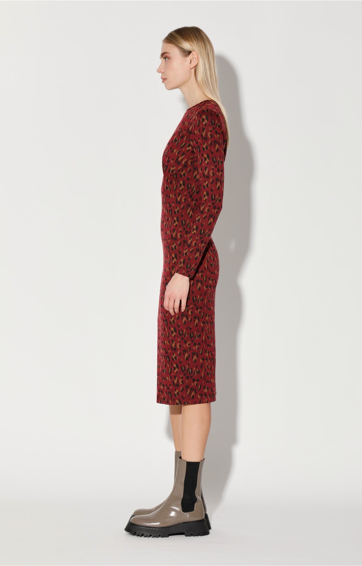 Shaina Dress, Dali Leopard Knit by Walter Baker