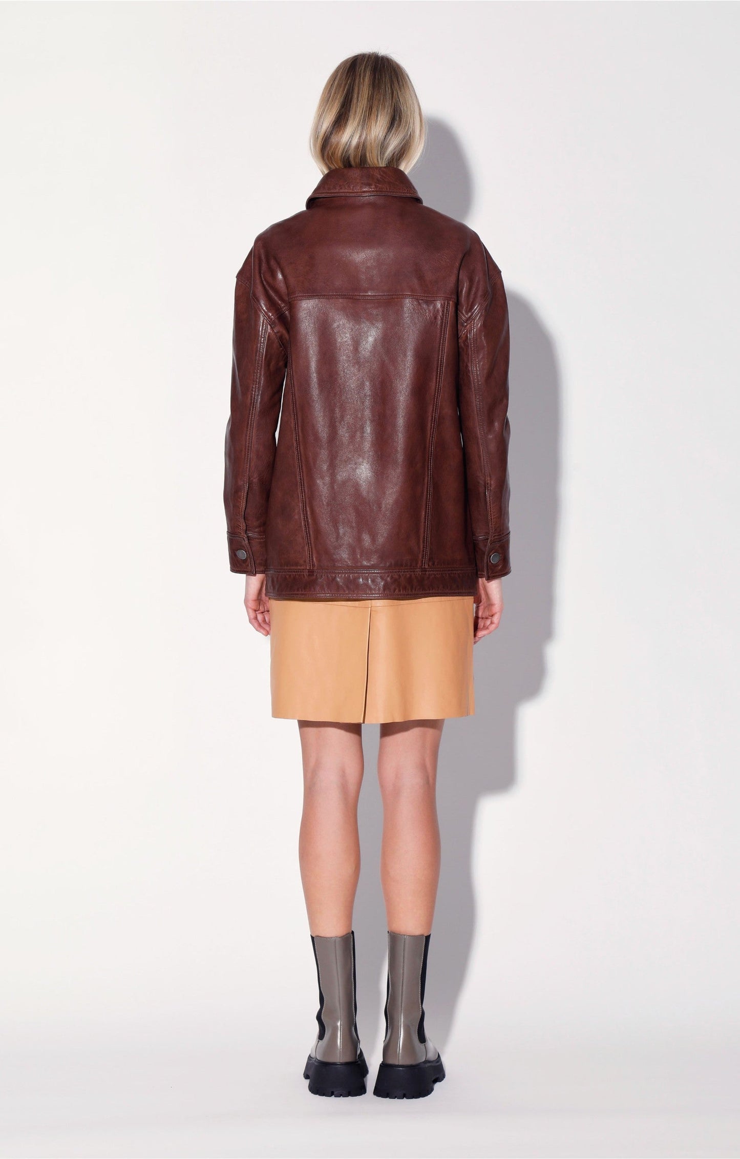 Sutton Jacket, Walnut - VT Wash Leather (Fall 2023) by Walter Baker