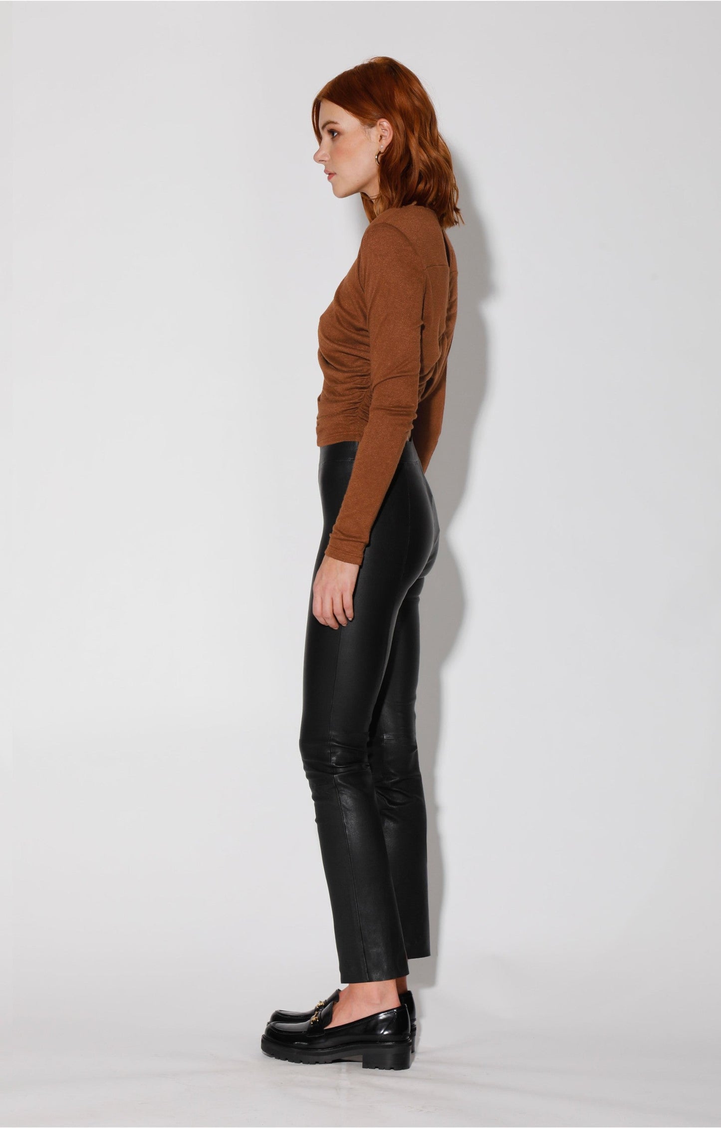 Karina Pant, Black - Stretch Leather by Walter Baker