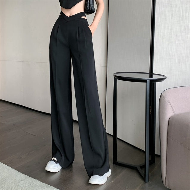 Solid Casual Loose Pants
