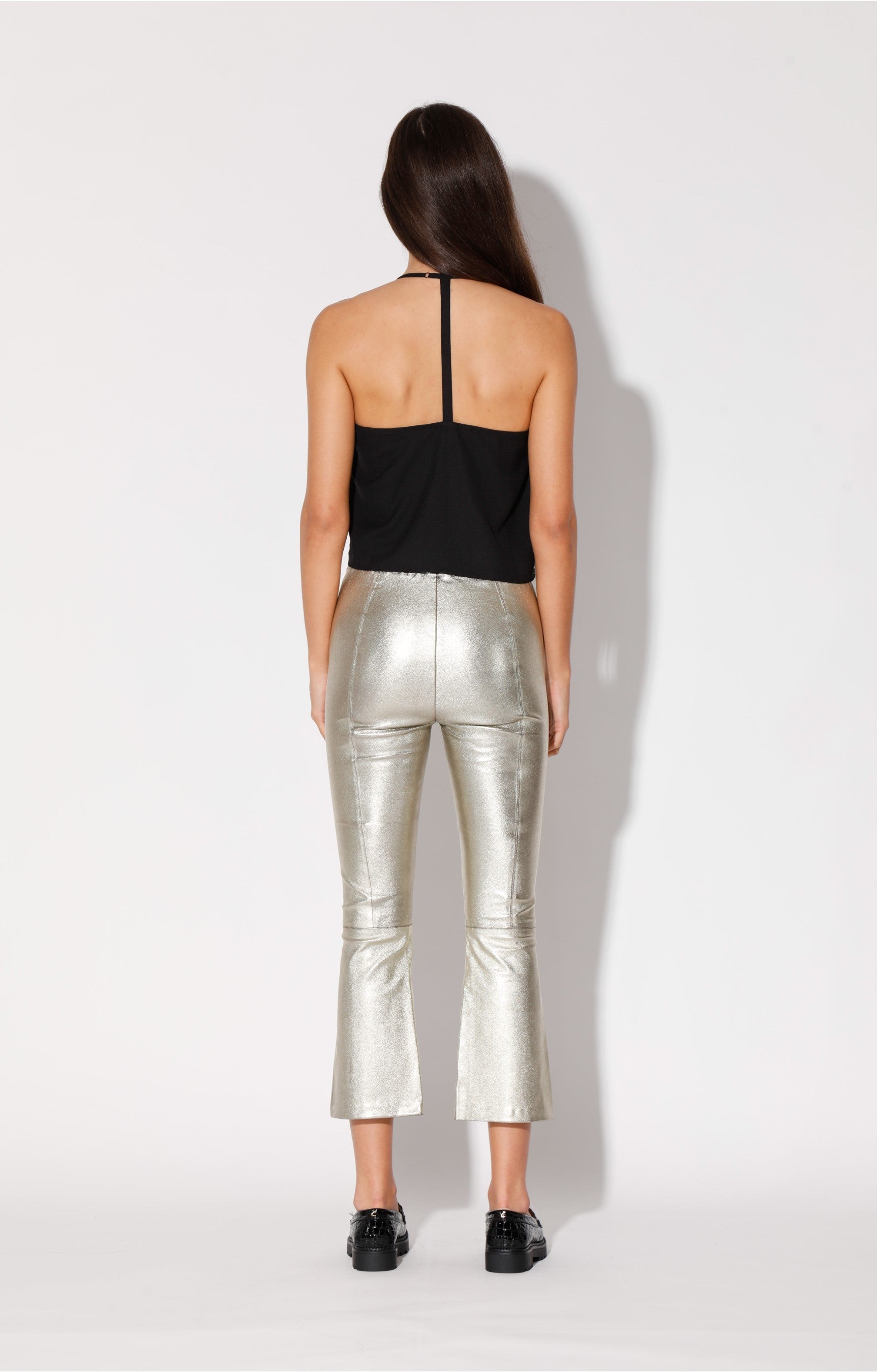 Lori Pant, Gold - Stretch Leather by Walter Baker