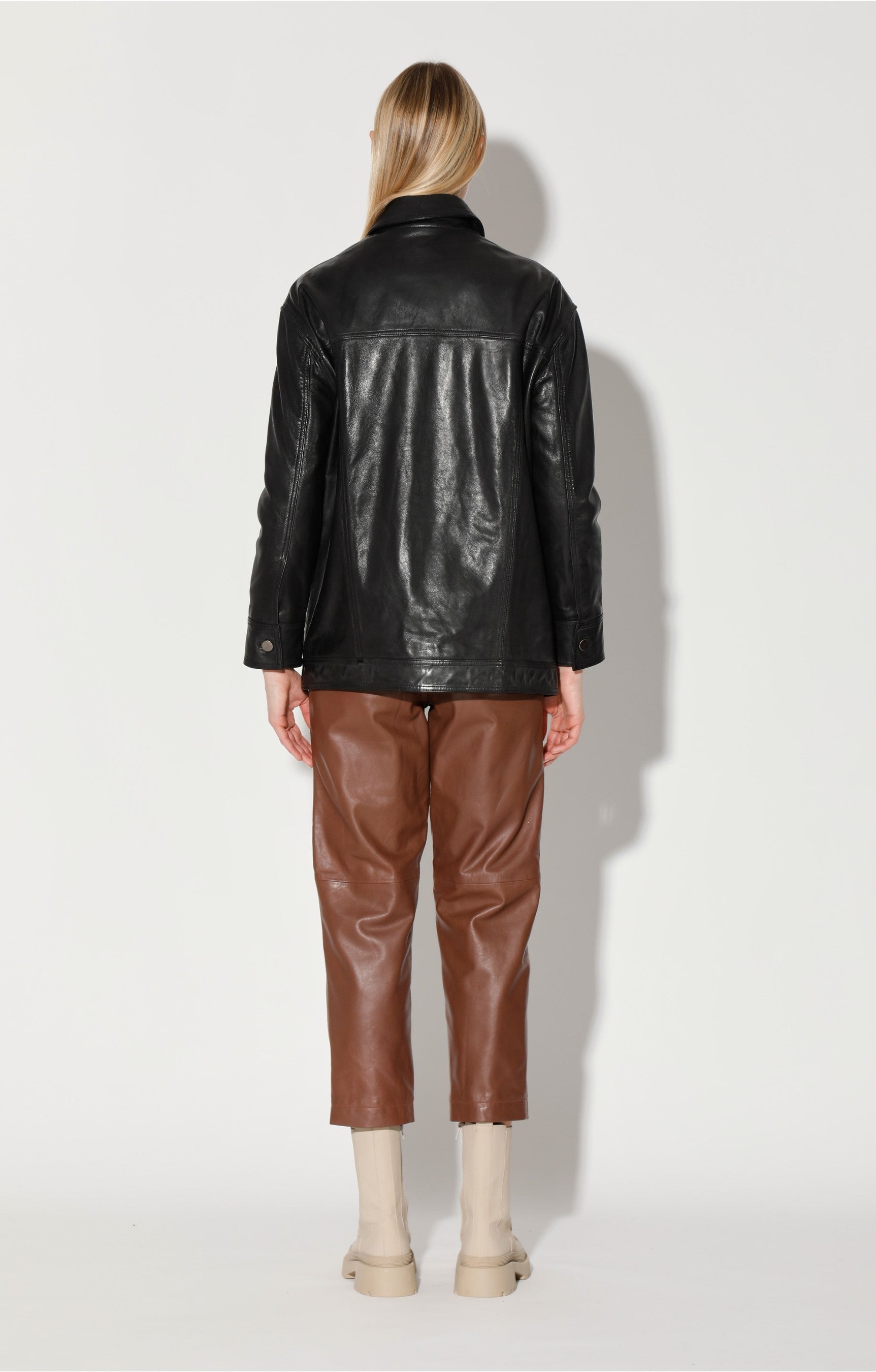 Sutton Jacket, Black - VT Wash Leather by Walter Baker