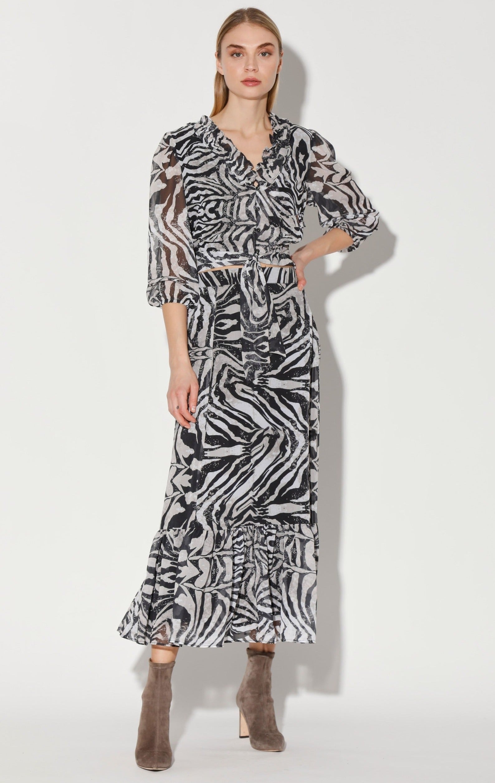 Hilani Skirt, Zebra Batik by Walter Baker