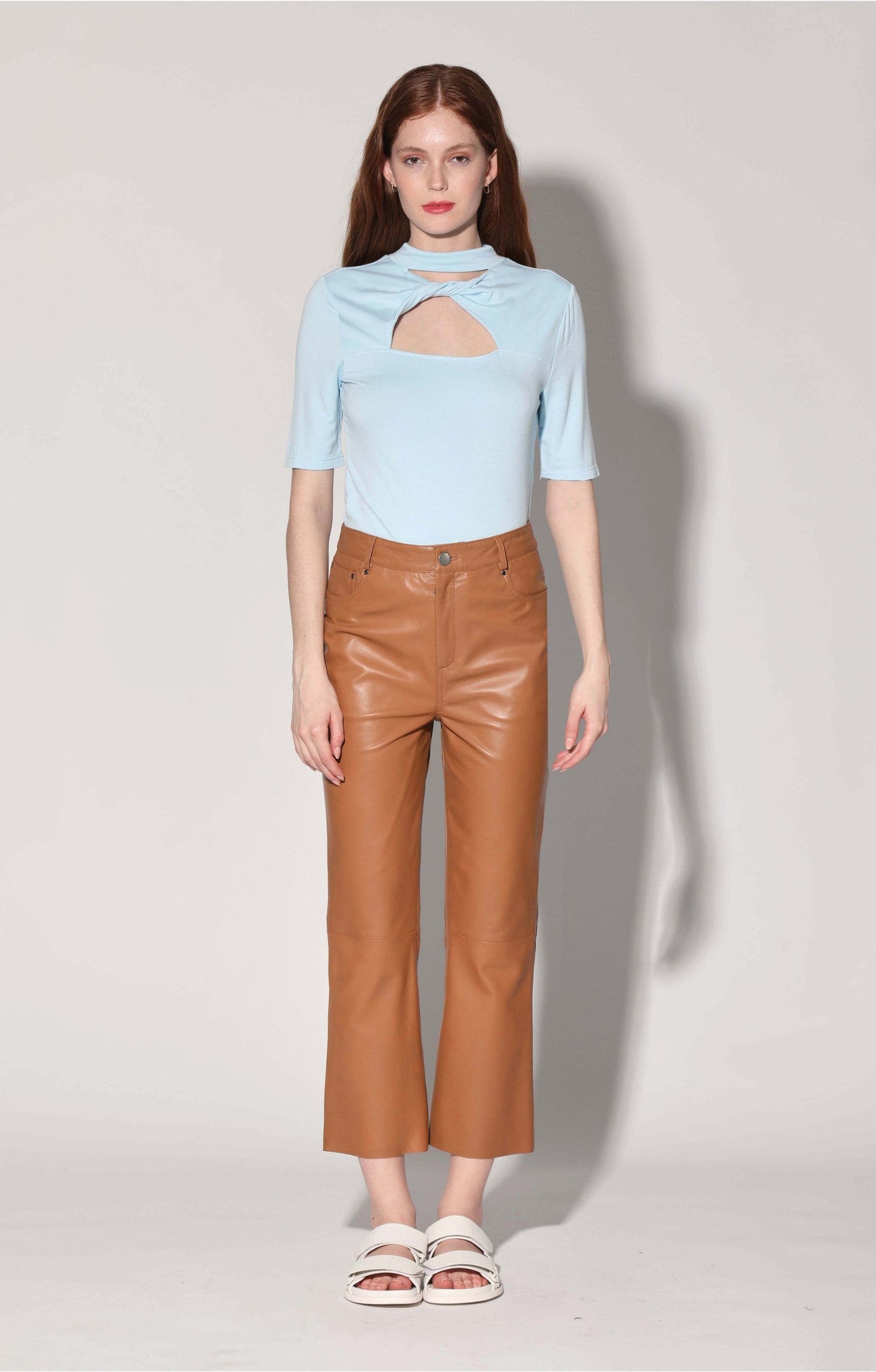 Selma Pant, Camel - Leather by Walter Baker