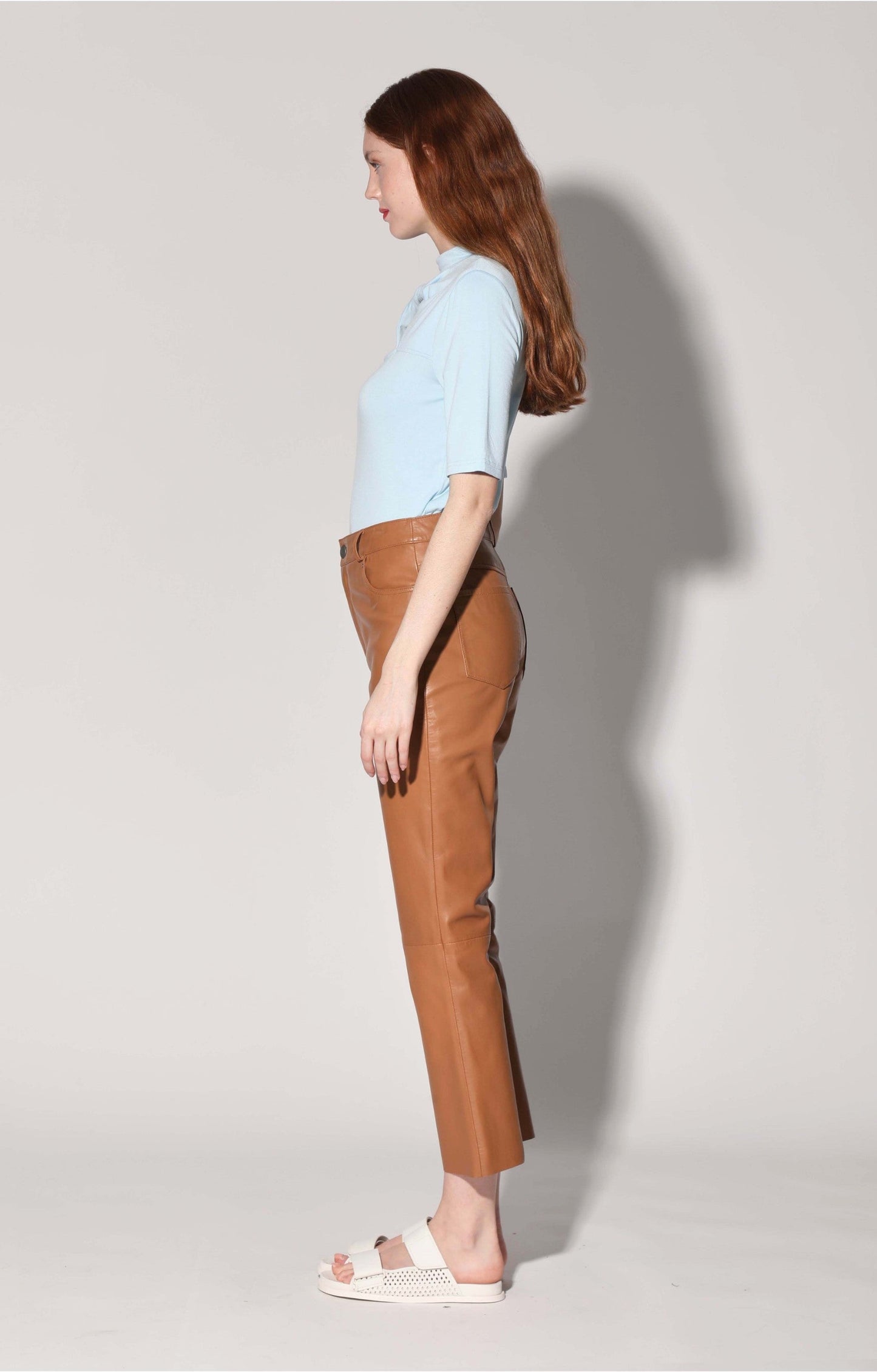Selma Pant, Camel - Leather by Walter Baker