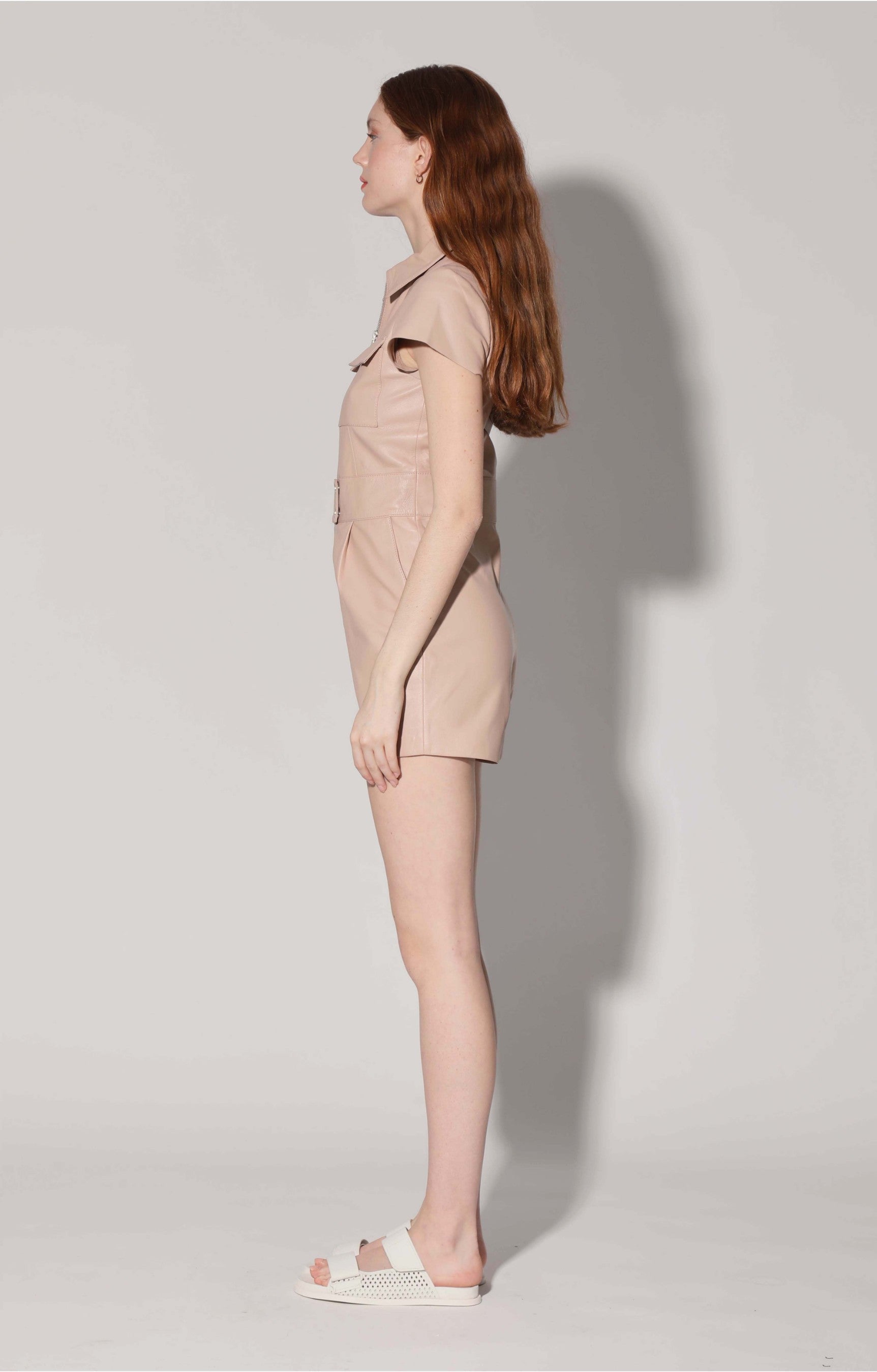Evelyn Romper, Rose Pink - Leather by Walter Baker