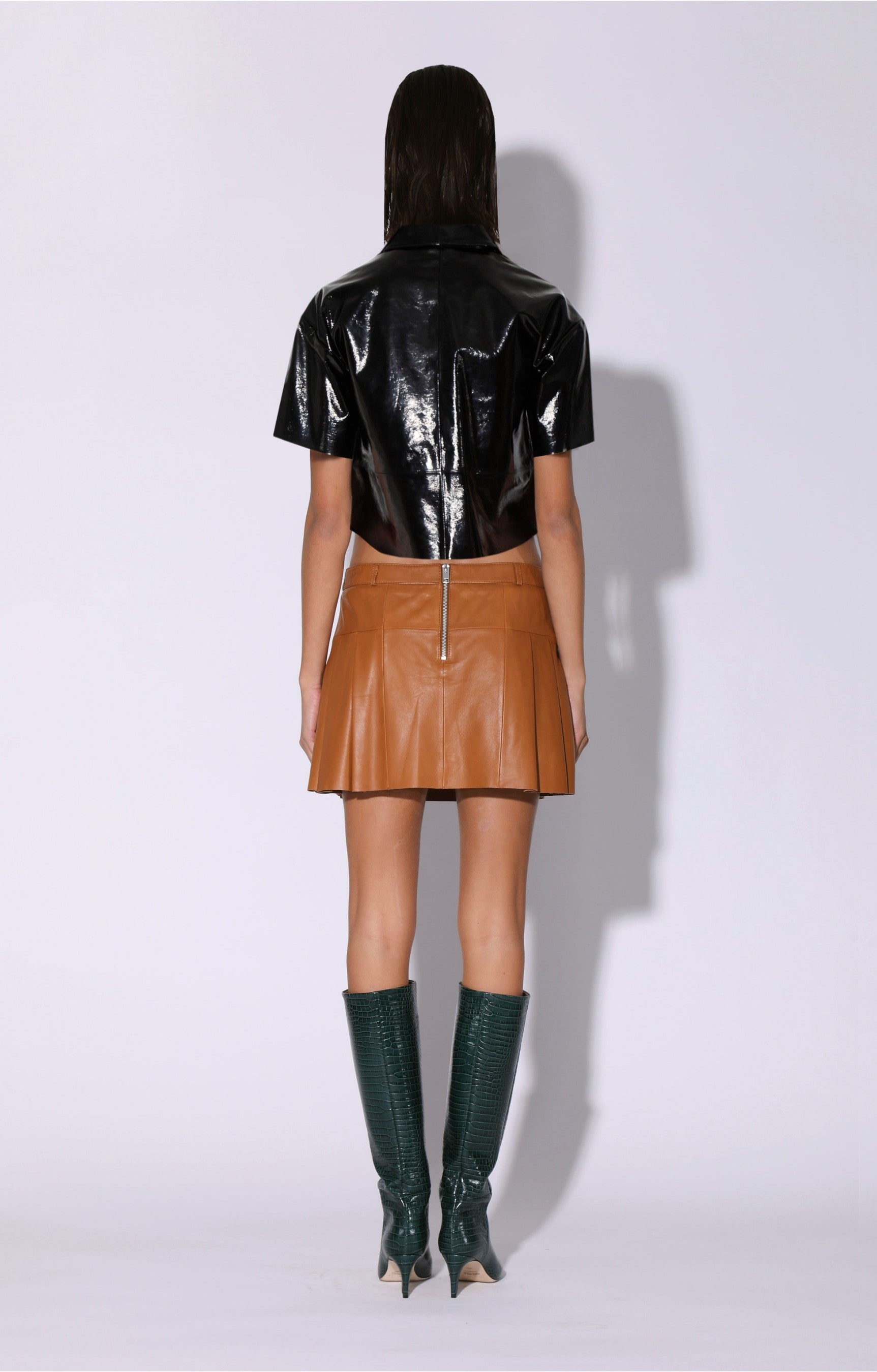 Dylan Top, Black - Patent Leather by Walter Baker