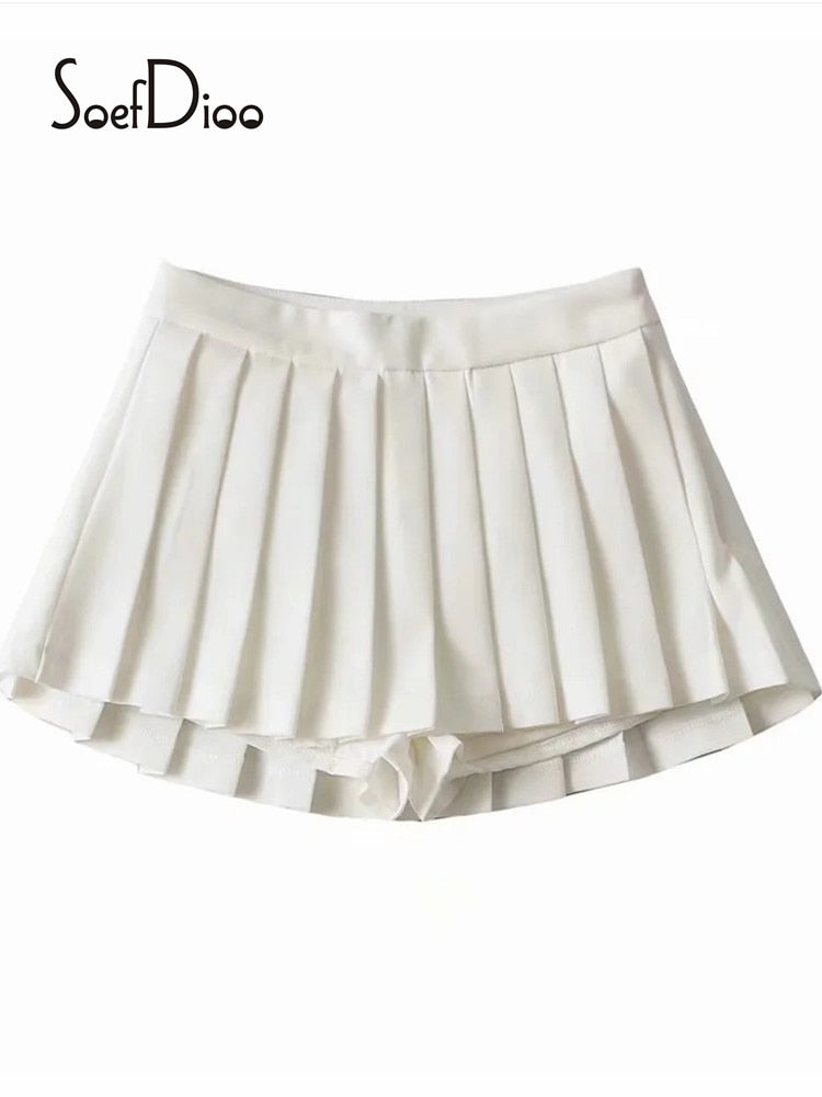 High Waist Side Zipper Skirt